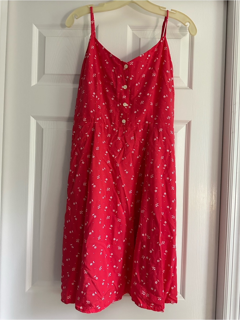 GAP Coral Red Dress with White Flowers